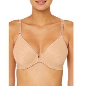 Bali Comfort Revolution Front Close Shaping Underwire Bra (Size 42-C) Nude, Nylo